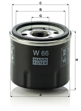 MANN-FILTER W 66 Yağ Filtresi | Renault Clio II / Clio