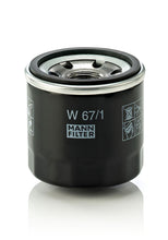 MANN-FILTER W 67/1 Yağ Filtresi | Kia Avella, Subaru 600/700