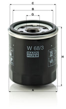 MANN-FILTER W 68/3 Yağ Filtresi | Toyota Altezza