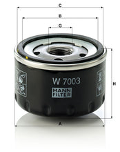 MANN-FILTER W 7003 Yağ Filtresi | Fiat Bravo, Alfa Crosswagon Q4