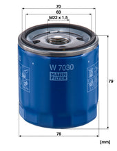 MANN-FILTER W 7030 Yağ Filtresi | Dodge Avenger, Jeep Compass