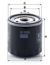 MANN-FILTER W 7035 Yağ Filtresi | Chrysler, Jeep