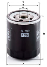 MANN-FILTER W 7061 Yağ Filtresi | Mazda