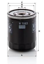 MANN-FILTER W 7063 Yağ Filtresi | Citroen, Fiat, Peugeot