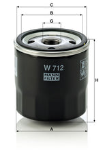 MANN-FILTER W 712 Yağ Filtresi | Opel Ascona-A, Mini KRAMER ALLRAD