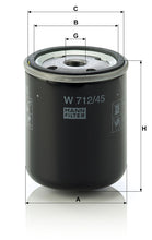 MANN-FILTER W 712/45 Hidrolik Şanzıman Filtresi