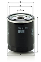 MANN-FILTER W 712/6 Yağ Filtresi | BMW