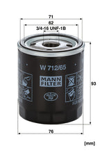 MANN-FILTER W 712/65 Yağ Filtresi