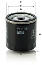 MANN-FILTER W 712/83 Yağ Filtresi | Toyota 4-Runner, Exeed LX, VW Taro