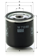 MANN-FILTER W 712/80 Yağ Filtresi | Saab 9-3