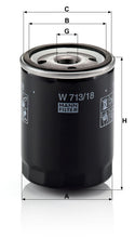 MANN-FILTER W 713/18 Yağ Filtresi | Opel, Chevy