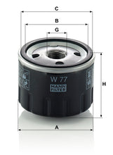 MANN-FILTER W 77 Yağ Filtresi | Fiat Cinquecento, Renault 1600