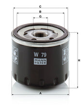 MANN-FILTER W 79 Yağ Filtresi | Renault Clio II / Clio , Nissan Cube