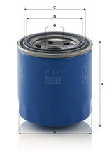 MANN-FILTER W 8017 Yağ Filtresi | Kia Carens IV, Hyundai i30 + i30cw