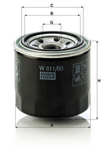 MANN-FILTER W 811/80 Yağ Filtresi | Kia Besta, Hyundai Accent