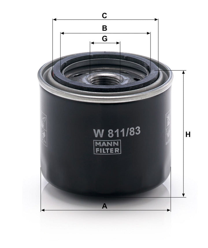 MANN-FILTER W 811/83 Yağ Filtresi | Nissan