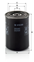 MANN-FILTER W 816/80 Yağ Filtresi | Mitsubishi, Daihatsu