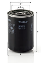 MANN-FILTER W 818/81 Yağ Filtresi | Daihatsu, Toyota