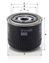MANN-FILTER W 914/28 Yağ Filtresi | Iveco, Fiat, UAZ