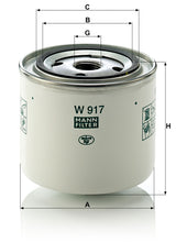 MANN-FILTER W 917 Yağ Filtresi | Volvo, Opel, Dodge