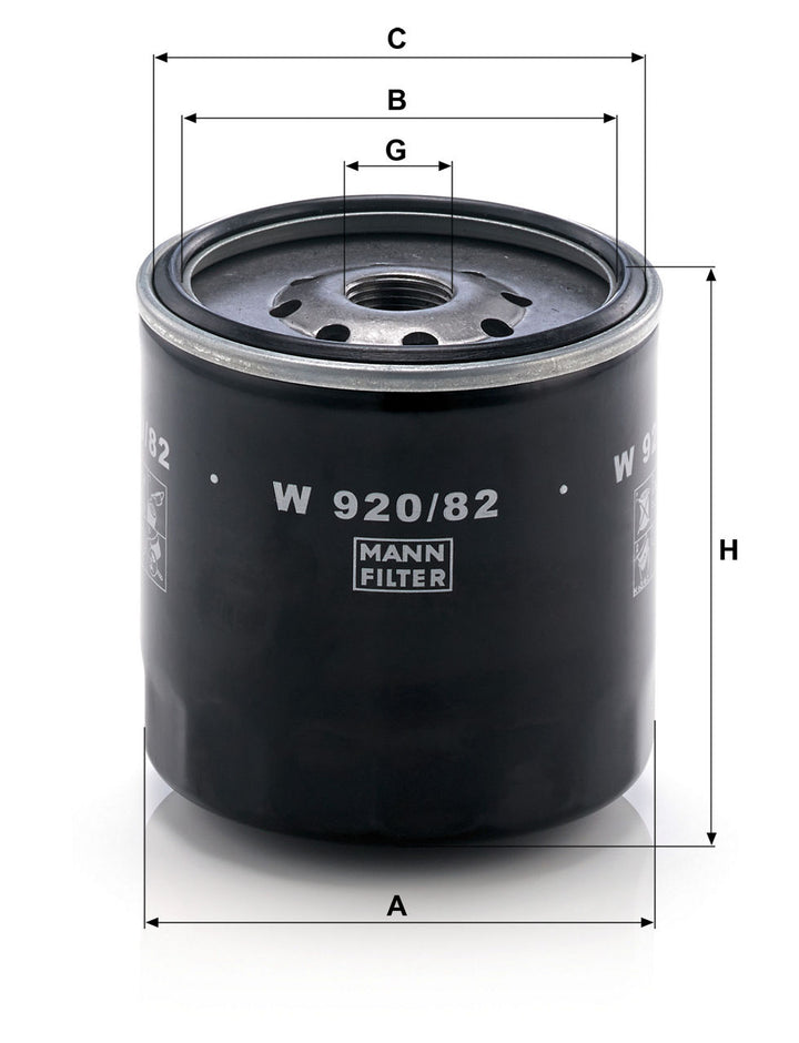 MANN-FILTER W 920/82 Yağ Filtresi | Isuzu, Opel, Vauxhall-Bedford