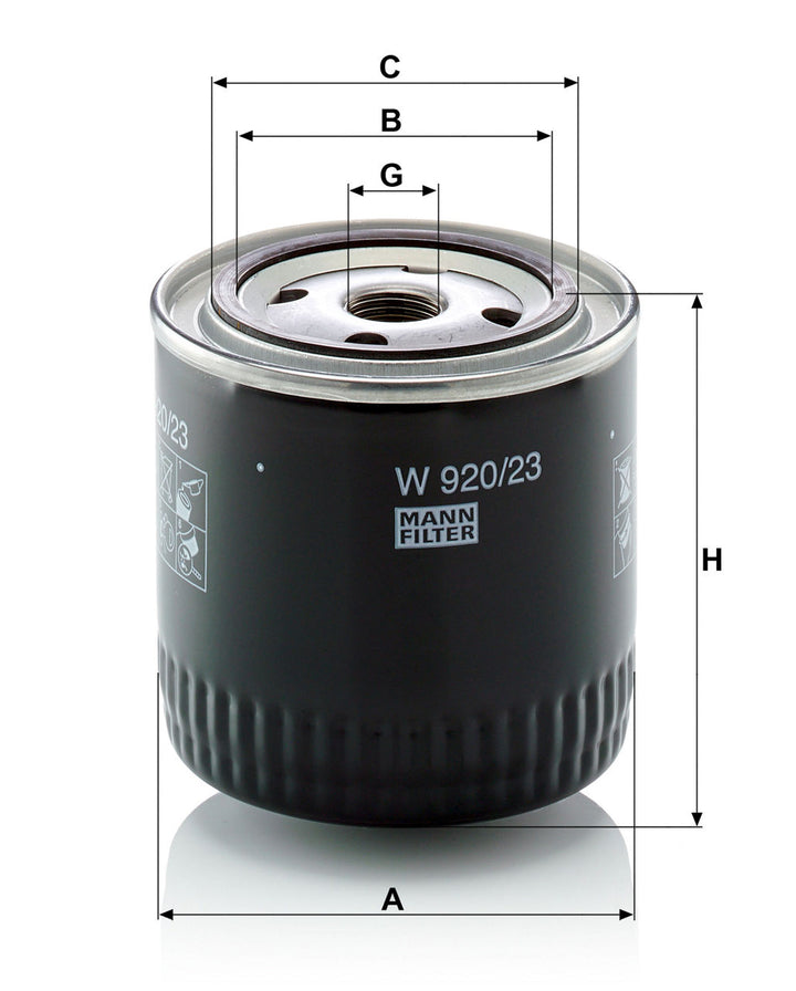MANN-FILTER W 920/23 Yağ Filtresi