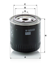 MANN-FILTER W 920/23 Yağ Filtresi