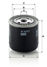 MANN-FILTER W 920/7 Yağ Filtresi | Seat Fura