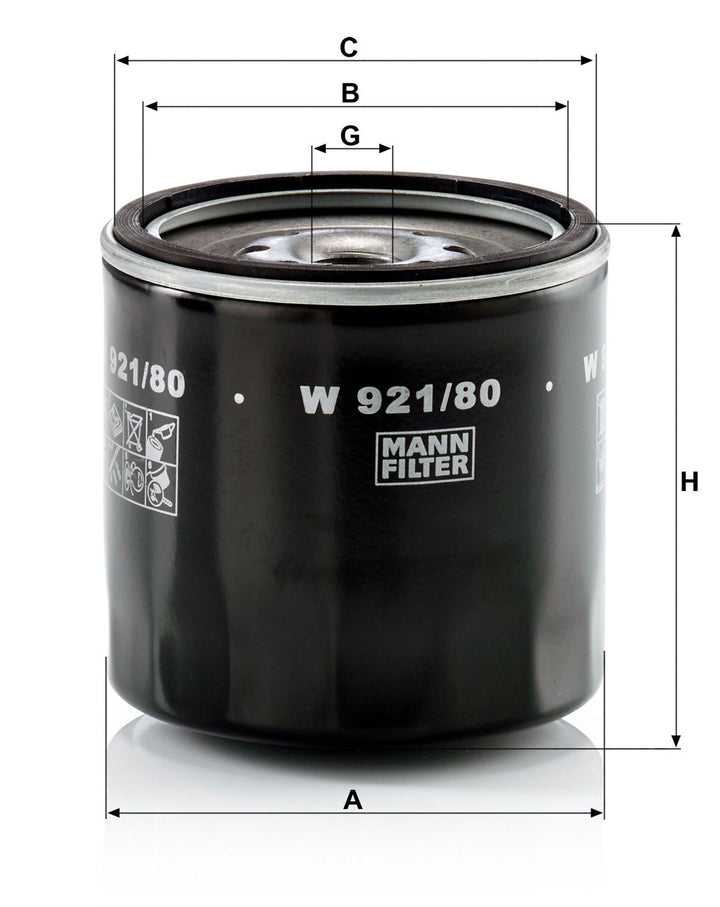MANN-FILTER W 921/80 Yağ Filtresi | Isuzu Campo
