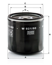 MANN-FILTER W 921/80 Yağ Filtresi | Isuzu Campo