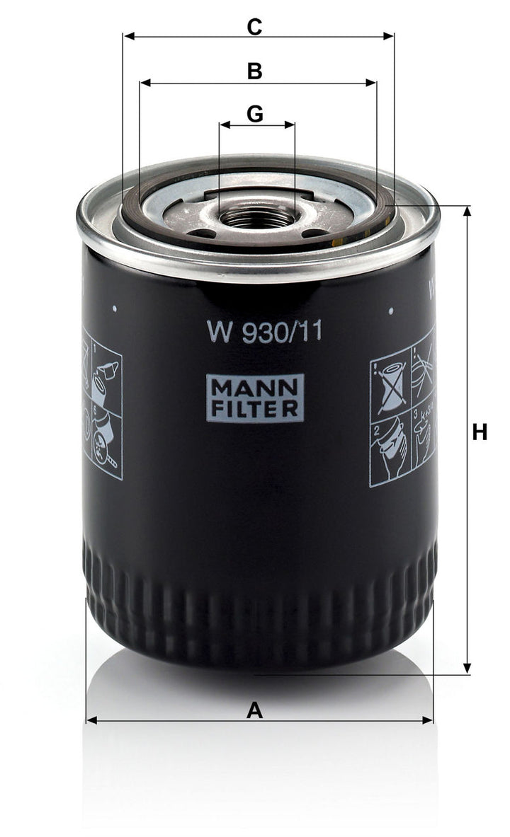 MANN-FILTER W 930/11 Yağ Filtresi | Ford Granada