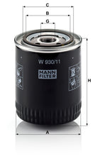 MANN-FILTER W 930/11 Yağ Filtresi | Ford Granada