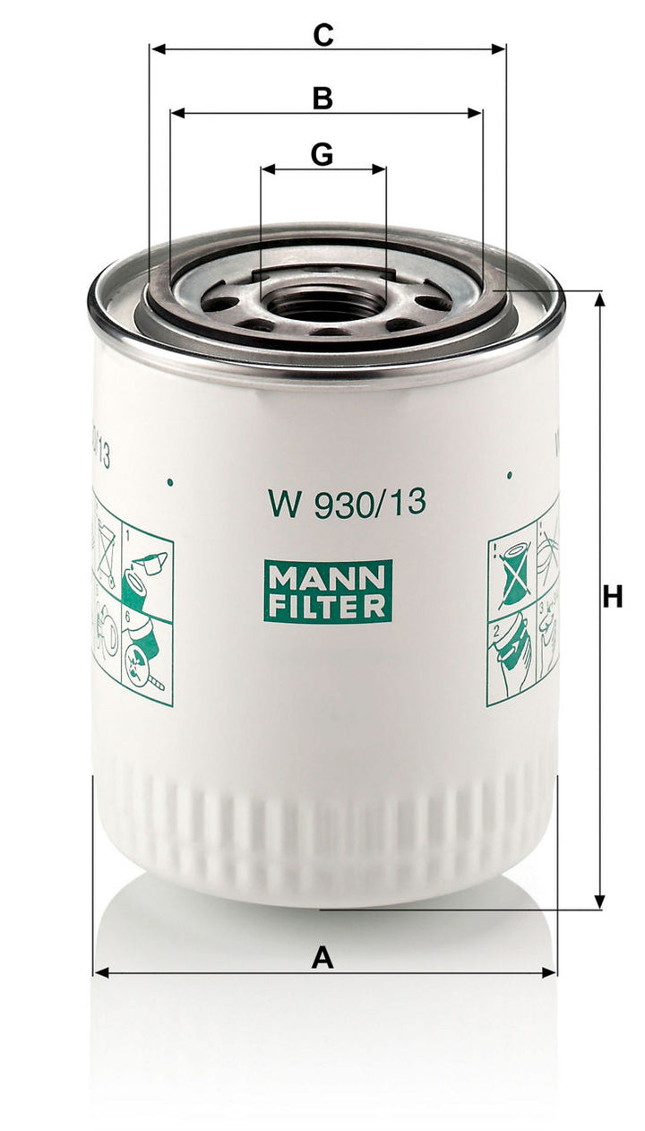 MANN-FILTER W 930/13 Yağ Filtresi | Bentley Arnage