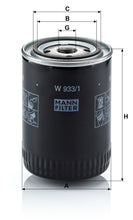 MANN-FILTER W 933/1 Yağ Filtresi | Nissan, Ford