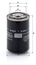 MANN-FILTER W 940/4 Yağ Filtresi | Ford D-Serie