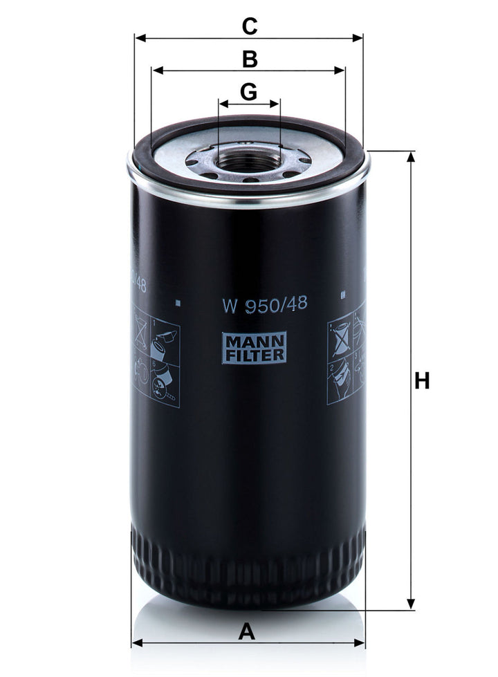 MANN-FILTER W 950/48 Yağ Filtresi