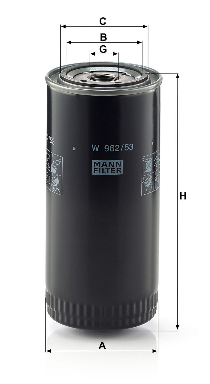 MANN-FILTER W 962/53 Yağ Filtresi