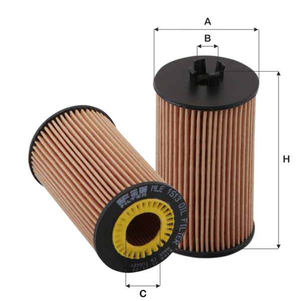 FIL FILTRE MLE 1513 Yağ Filtresi | Eşdeğer: MANN HU 612/2 x | OPEL