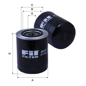 FIL FILTRE ZP 27 Yağ Filtresi | Eşdeğer: MANN WP 928/81 | MITSUBISHI