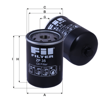 FIL FILTRE ZP 35 Yağ Filtresi | Eşdeğer: MANN W 11 035 | MITSUBISHI