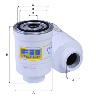 FIL FILTRE ZP 522 F Yakıt Filt. | Eşdeğer: MANN WK 940/16 x