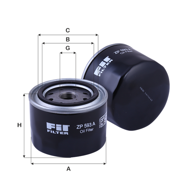 FIL FILTRE ZP 593 A Yağ Filtresi | Eşdeğer: MANN W 914/25