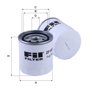FIL FILTRE ZP 598 F Yakıt Filtresi | Eşdeğer: MANN WK 815/80 | ISUZU