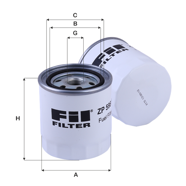 FIL FILTRE ZP 598 F Yakıt Filtresi | Eşdeğer: MANN WK 815/80 | ISUZU