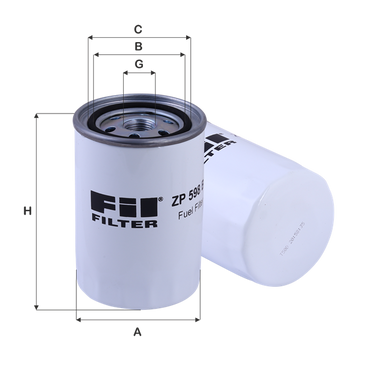 FIL FILTRE ZP 598 BF Yakıt Filtresi | Eşdeğer: MANN WK 815/80 | ISUZU