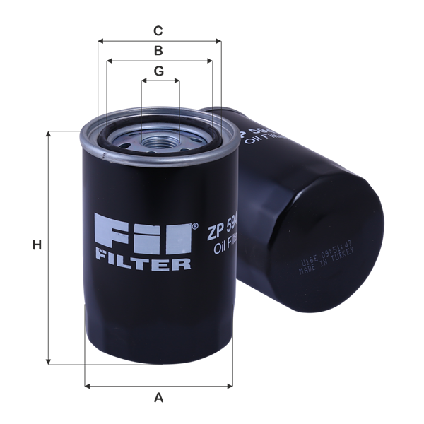 FIL FILTRE ZP 594 B Yağ Filtresi | Eşdeğer: MANN W 818/81 | DAIHATSU