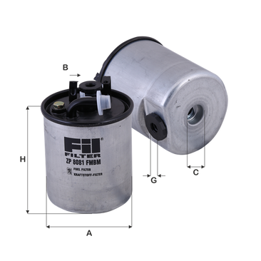 FIL FILTRE ZP 8081 FMBM Yakıt Filt. | Eşdeğer: MANN WK 842/18