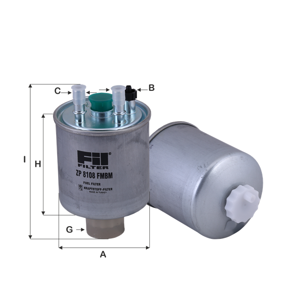 FIL FILTRE ZP 8108 FMBM Yakıt Filt. | Eşdeğer: MANN WK 918/1 | RENAULT