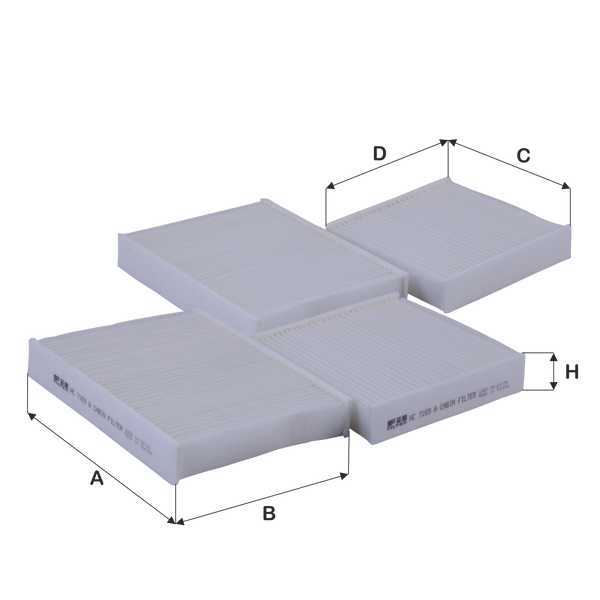 FIL FILTRE HC 7169-2 Polen Filt. | Eşdeğer: MANN CU 21 000-2 | CITROEN