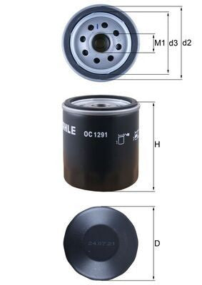 KNECHT OC 1291 Yağ Filtresi | Eşdeğer: MANN W 7062 | SEAT / SKODA
